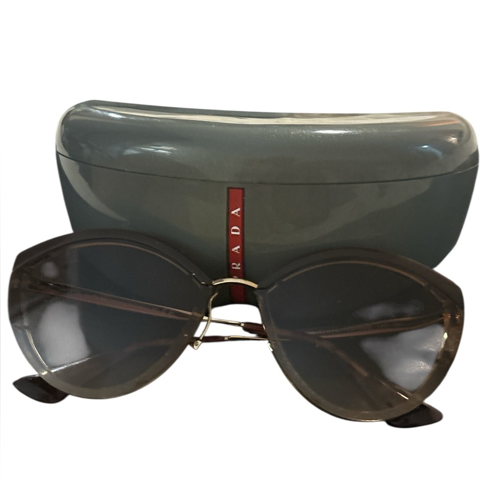 PRADA sunglasses gold / tortoiseshell with case